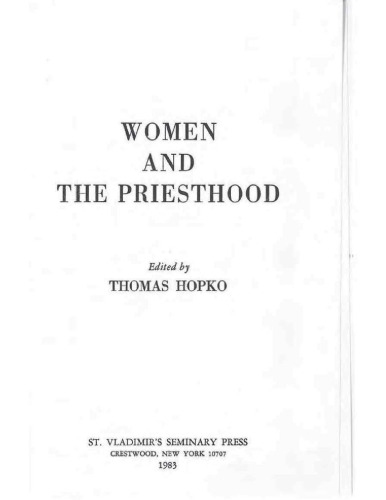 Women and the Priesthood