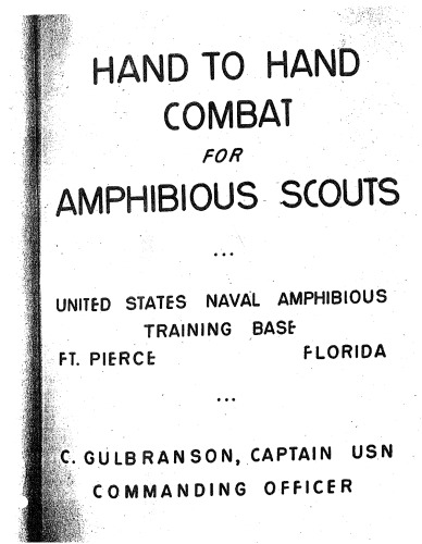 Hand to Hand Combat for Amphibious Scouts