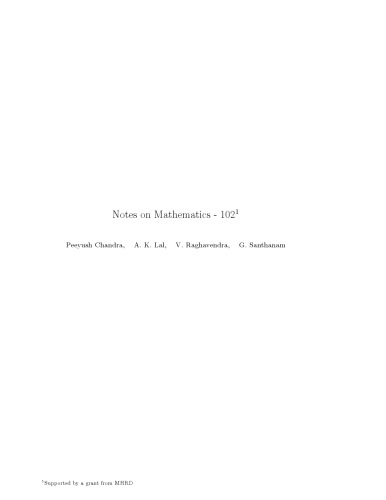 Notes on Mathematics - 102 (linear algebra)