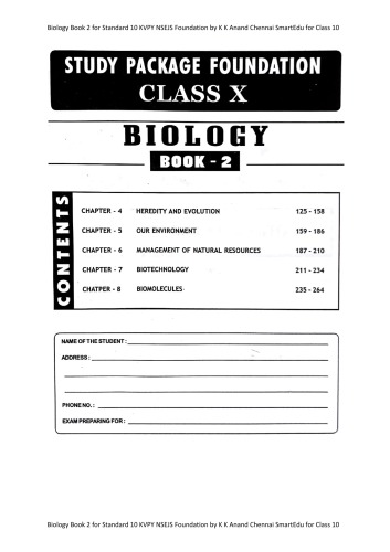 Biology Book 2 for Standard 10