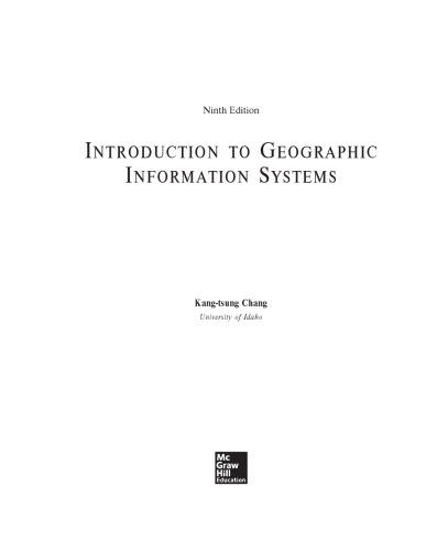 Introduction to Geographic Information Systems [9th ed.]