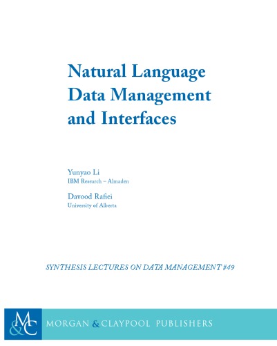 Natural Language Data Management and Interfaces