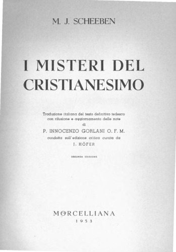 I misteri del cristianesimo