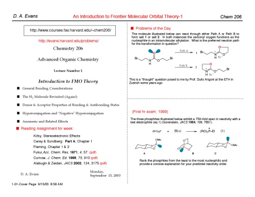 Advanced Organic Chemistry [Lecture Notes]