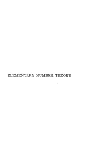 Elementary Number Theory