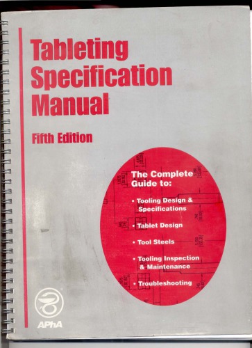 Tableting Specification Manual