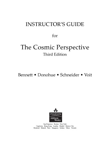 Instructor’s Guide for Cosmic Perspective