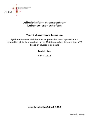 Traité d’anatomie humaine