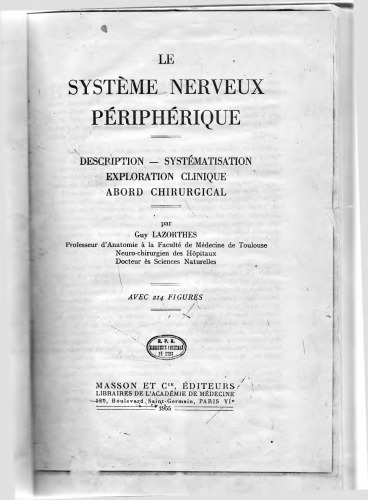 Le systeme nerveux peripherique