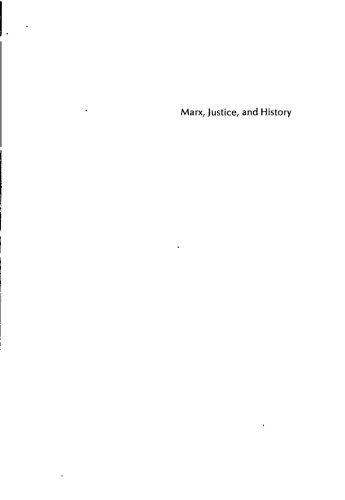 Marx, Justice and History