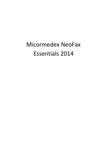 micromedex neofax essentials 2014