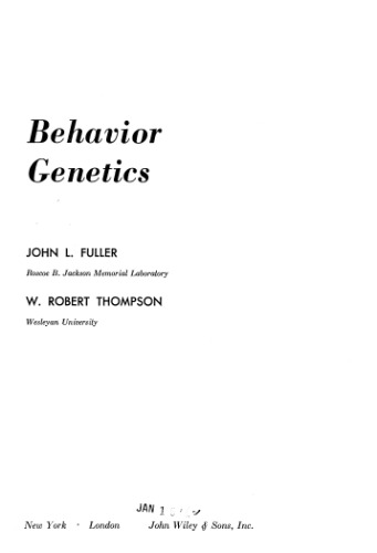 Behavior Genetics