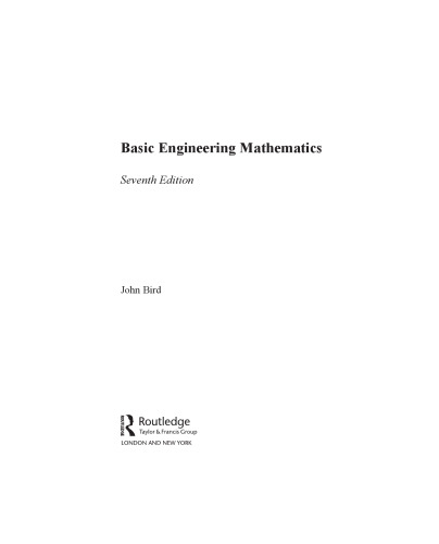 Basic Engineering Mathematics