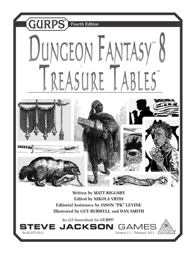 GURPS 4th edition. Dungeon Fantasy 8: Treasure Tables