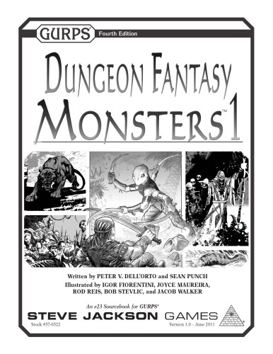 GURPS 4th edition. Dungeon Fantasy Monsters 1