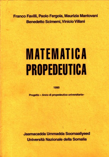 Matematica propedeutica