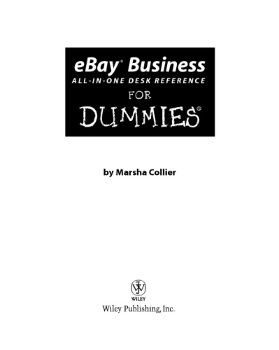 eBay Business All-in-One Desk Reference For Dummies (For Dummies (Business & Personal Finance))