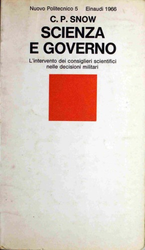 SCIENZA E GOVERNO