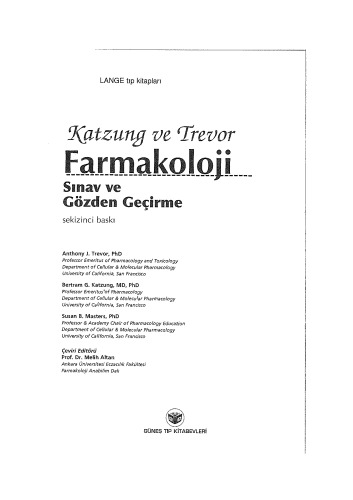 Katzung ve Trevor Farmakoloji Sınav ve Gözden Geçirme