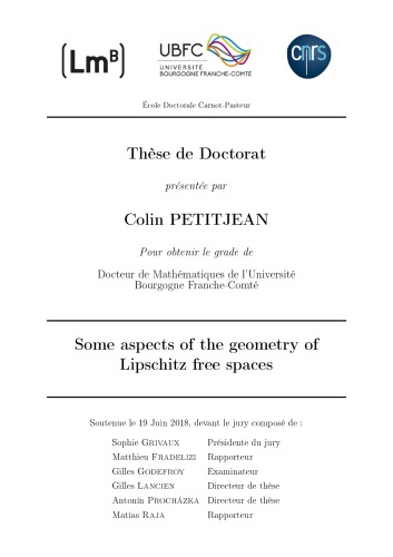 Some aspects of the geometry of Lipschitz free spaces [PhD thesis]