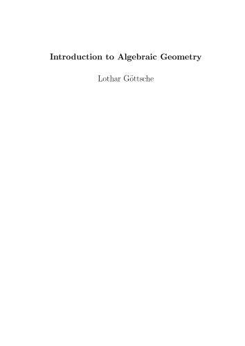 Introduction to Algebraic Geometry