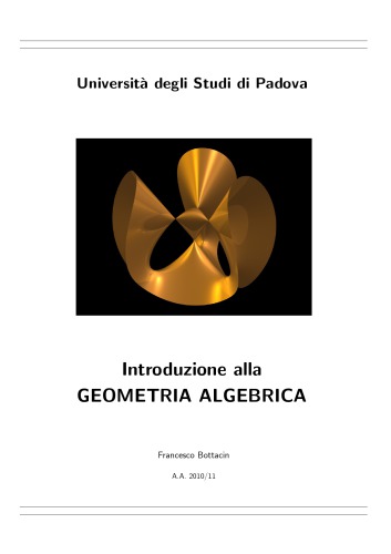 Introduzione alla Geometria Algebrica