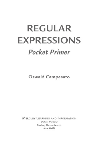 Regular Expressions Pocket Primer