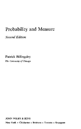 Probability and Measure