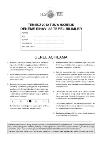 Tus Deneme Sınavları