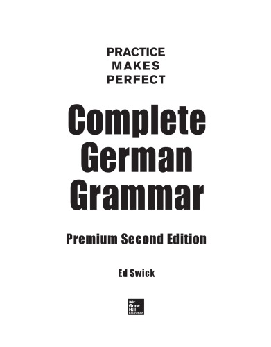 Complete German Grammar