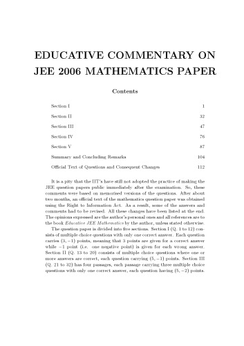 Educative Jee (Year 2006-onwards)