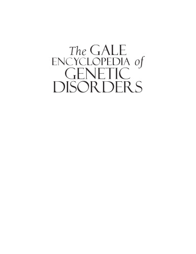 The Gale Encyclopedia of Genetic Disorders