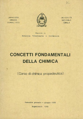 Concetti fondamentali della chimica (Corso di chimica propedeutica)