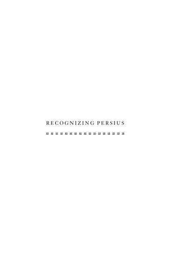 Recognizing Persius