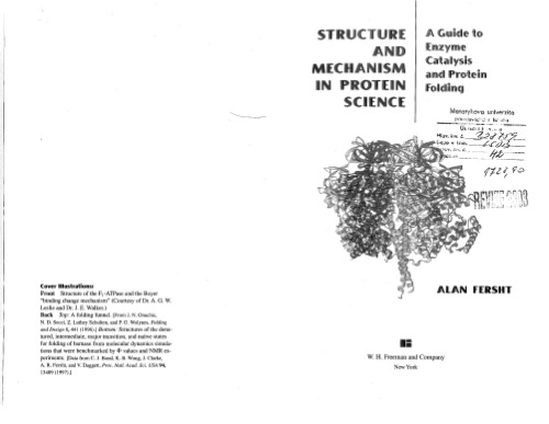 Structure and Mechanism in Protein Science: A Guide to Enzyme Catalysis and Protein Folding