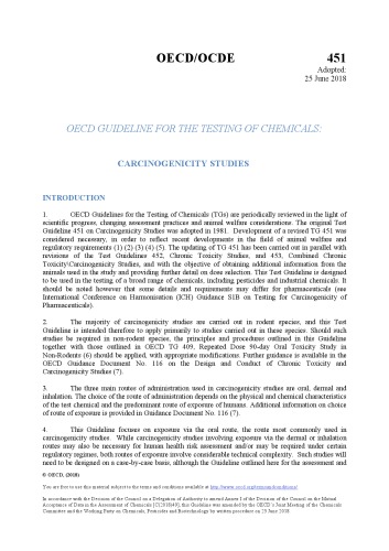 Test no. 451: carcinogenicity studies