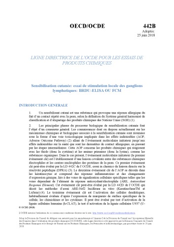 Test No. 442B: Skin Sensitization : Local Lymph Node Assay: BrdU-ELISA