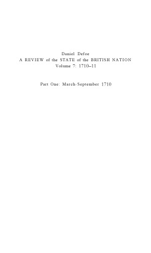 Defoe’s Review 1704-13, Volume 7 (1710)