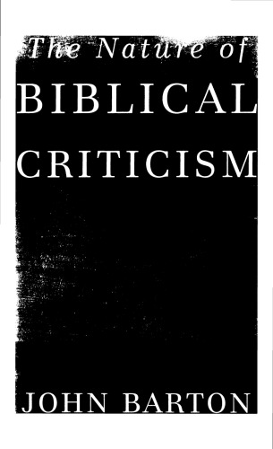 The nature of biblical criticism