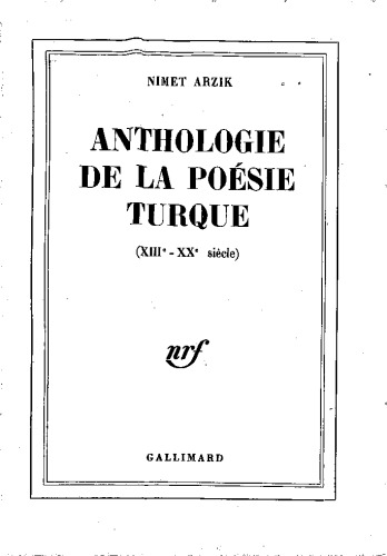 Anthologie de la poésie turque