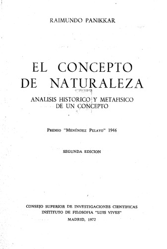 El concepto de naturaleza