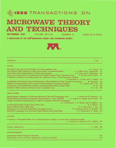 IEEE MTT-V033-I09 (1985-09)