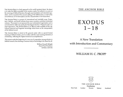 Exodus 1-18: A New Translation with Notes and Comments ()