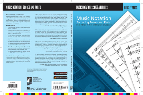 MUSIC NOTATION               PREPARING SCORES AND PARTS (Berklee Guide)