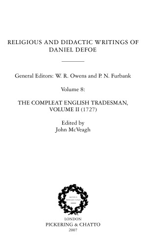 THE COMPLEAT ENGLISH TRADESMAN, VOLUME II (1727)