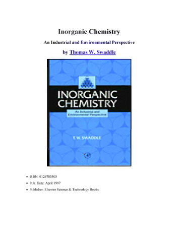 Inorganic Chemistry: An Industrial and Environmental Perspective