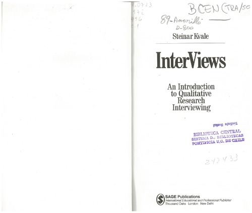 InterViews: An Introduction to Qualitative Research Interviewing