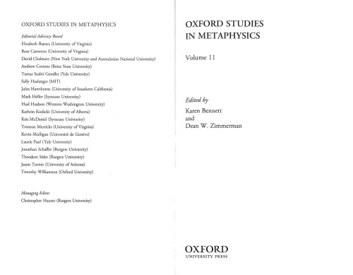 Oxford Studies in Metaphysics