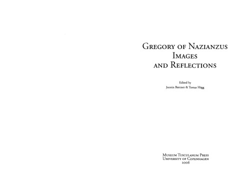 Gregory of Nazianzus: Images and Reflections