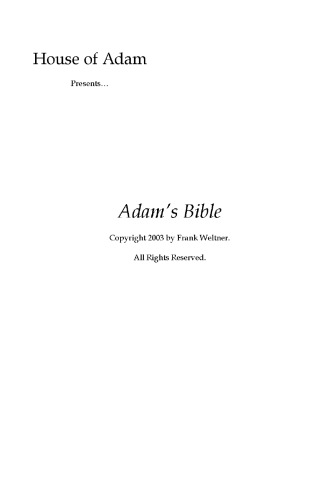 Adam’s Bible: The Vision of Michael of Des Arc